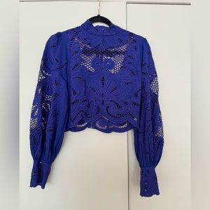 Karen Miller Purple Flower Top